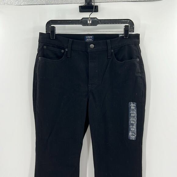 J. Crew Women's Mid-Rise Flare Crop All Day Stretch - Black - 30P - NWT - Picture 2 of 11